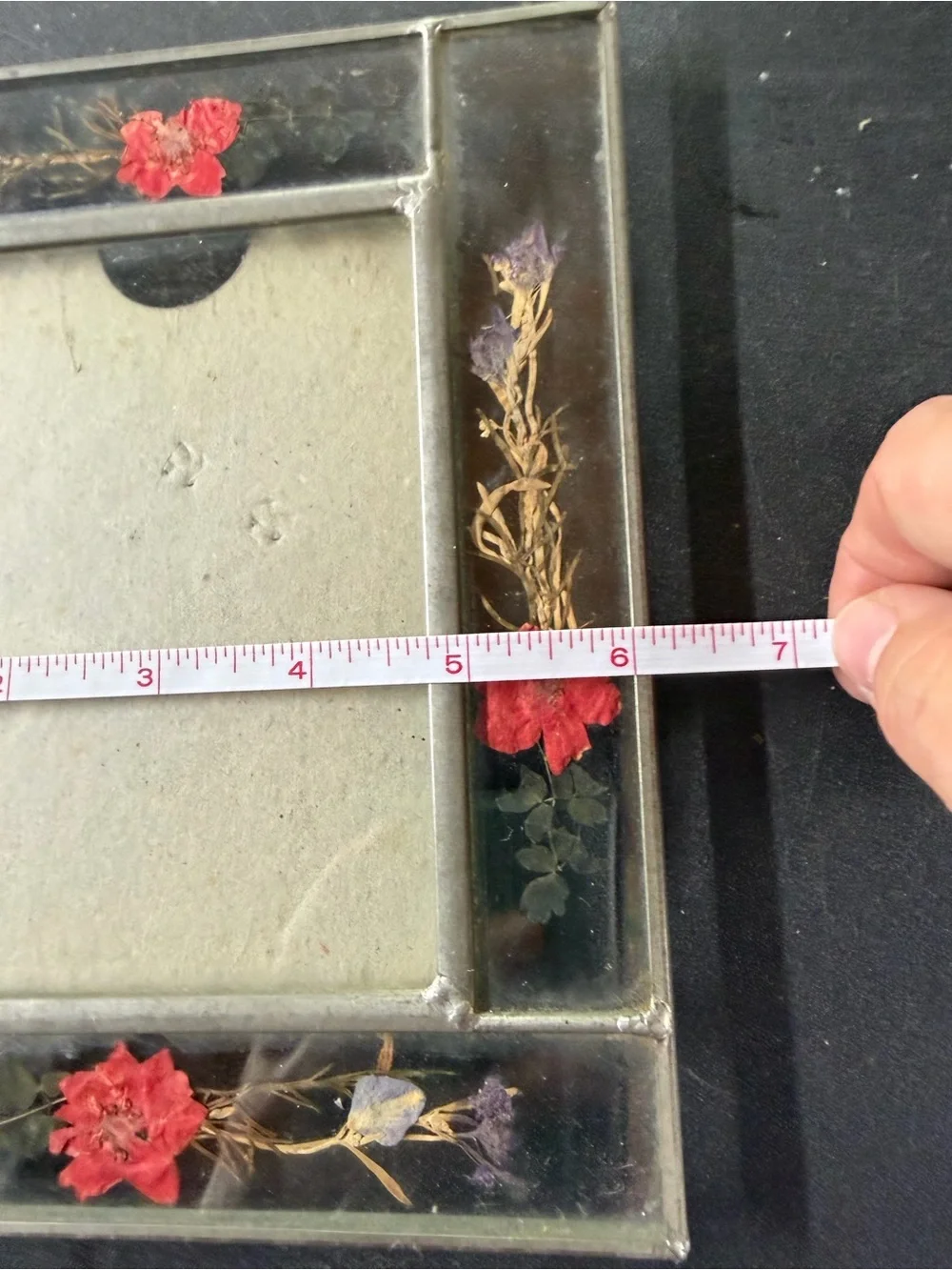 (Sale $5) copper color square and dried flower rectangular Frames